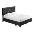 thumbnail image 6 of Boyd Sleep Verona Faux Leather Upholstered Tufted Platform Storage Bed Frame, Queen, Black, 6 of 11