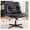 Black, variant on Criss Cross Leg Chair, Swivel Office Desk Chair, Wide Seat No Wheels, Adjustable Height Comfy