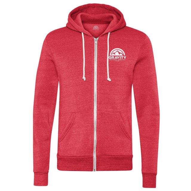 Sudadera con capucha Rocky Rocky Rocky Gravity Outdoor Co. Hombres - Logo blanco - Rojo - XL Gravity Outdoor Co. Sudadera