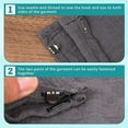 thumbnail image 3 of 60 Pairs Stainless Steel Hook and Eye Clasps - Trousers Waist Pants Skirts Tailoring Sewing Fasteners, 3 of 7