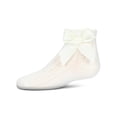thumbnail image 4 of MeMoi  Knit Openwork Bow Anklet Socks - Girls - Female, 8, Taupe, 4 of 5