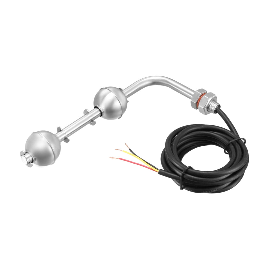 Aquarium Tank Wired Dual Round Ball Vertical Water Level Sensor Float