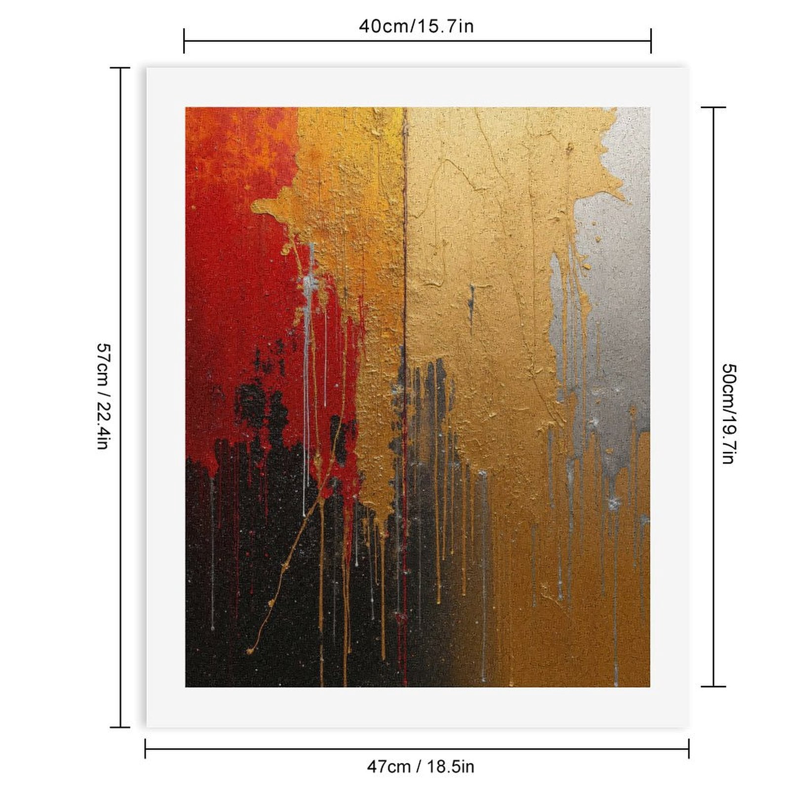 Paint By Numbers Kit for Adults Beginner - Abstract Dripping Paint Art Bold DIY Canvas Painting Kits for Adults, Frameless Paint By Number for Adults for Home Wall Decor 16x20 Inch