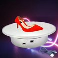 thumbnail image 4 of Maytalsory Portable USB Powered 20cm Rotating Display Stand for Photography and Video Props Silver 20x4.8cm 1Set, 4 of 6