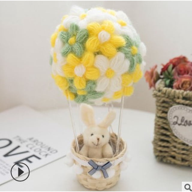 Luz De Noche De Globo De Aire Caliente Lámpara De Escritorio De Mesa Hecha A Mano Luz Decorativa Con Cesta De Mimbre Para Decoración De Iluminación Del Hogar Speravity HA026724-12