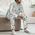thumbnail image 6 of KLL Eiffel Tower Sleepwear Mens Flannel Pajamas,Long Cotton Pj Set, 6 of 7