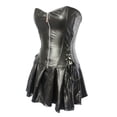 thumbnail image 2 of Mujeres Bustier Cordón Lencería Sexy Corsés Cuero para luna de miel (Negro S) Tmvgtek Para estrenar, 2 of 6