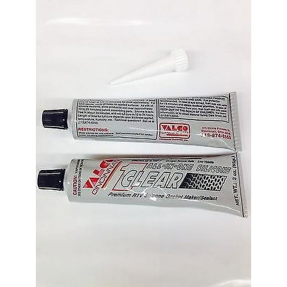 Valco Cincinnati All-in-One Silicone-CLEAR-3oz tube- Gasket Sealant-Get 1 FREE