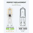 thumbnail image 2 of 10-pack 3W G9 3000K LED bulb, equivalent to 25W halogen bulb - Warm white, 2 of 5