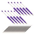 thumbnail image 4 of 10x bolígrafo con cuentas surtidas, bolígrafo, arte de papelería, dibujo, bolígrafos con cuentas, bolígrafo Rollerball para exámenes, tomar notas, violeta fluorescente, 4 of 8