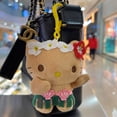 thumbnail image 2 of Sanrio-llavero de muñeco de peluche de Hello Kitty, bonito juguete de piel negra de vacaciones de peluche Kawaii, mochila de gato Kt, regalos colgantes Fivean unisex, 2 of 2