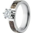 thumbnail image 2 of Realtree AP Women's Camo 1 Carat T.G.W. Round CZ in 14kt Whit Gold Prong Setting Cobalt Engagement Ring with Polished Edges and Deluxe Comfort Fit, 2 of 3