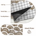 thumbnail image 6 of Area Rug 2 x 3 Ft, Brown Pine Leaves Indoor Accent Bathroom Rugs for Kitchen/Laundry Room, Abstract Art Geometric Gray Plaid Washable Non-Slip Runner Floor Mat for Entryway, Living Room, 6 of 8