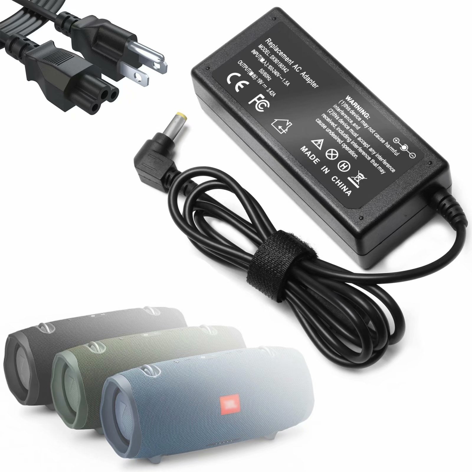 19V AC Adapter for JBL Xtreme, Xtreme 2 Portable Bluetooth Speaker Power Supply Adaptor Charger JBLXTREMEBLUUS - Walmart.com
