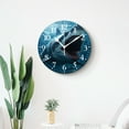 thumbnail image 4 of Non-Ticking Silent Clock Battery Operated Analog Clcok Round Wall Clocks Decorative for Living Room-Great White Shark Elegant Design(12inch), 4 of 4