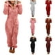 DPTALR Pyjama à Capuche Manches Longues Femme Casual Winter Warm Rompe Sleepwear – image 5 sur 5