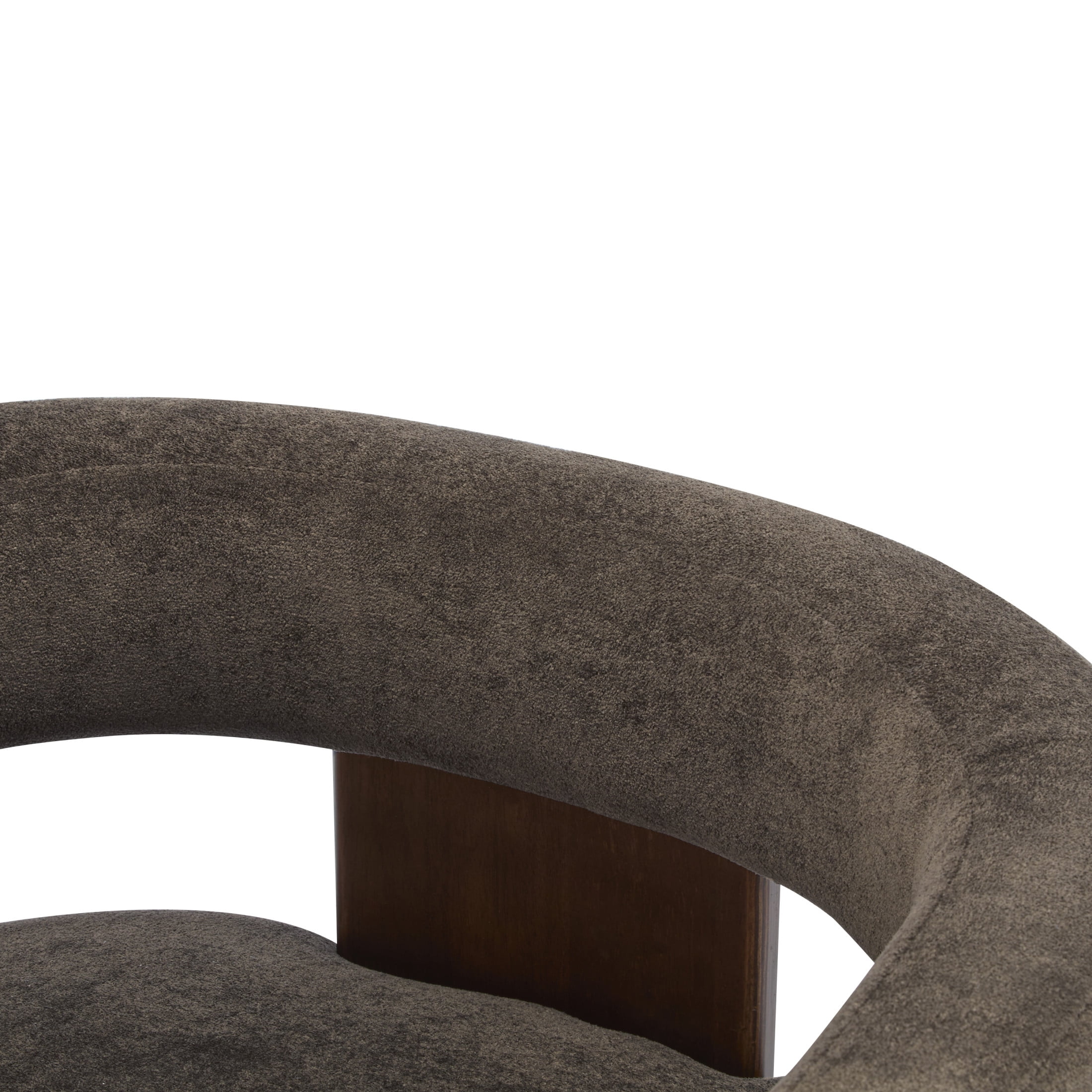 Christopher Knight Home Modern Velvet Upholstered Accent Armchair with Barrel Back, Wood Legs, Dark Brown, Set of 2