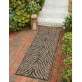 thumbnail image 3 of Unique Loom Outdoor Safari Collection Area Rug - Tsavo (2' x 8' Runner Natural/Ivory), 3 of 11
