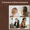 thumbnail image 7 of ZYNERY 300pcs Bobby Pins Hair + 50pcs Hair Nets Bun Set (Brown), 100 Bobby Pins 100 Hair Pins for Women 100 Hair Bands Kit, Hair Pins for Buns 2" 2.36" 2.75" Rose Gold, 50 Invisible Hair Nets, 7 of 7