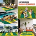 thumbnail image 4 of Pineapple Outdoor Rug for Patio/Deck/Porch, Non-Slip Large Area Rug 4 x 6 Ft, Boho Tropical Dark Green Yellow Stripe Summer Indoor Outdoor Rugs Washable Area Rugs, Camping Rug Carpet Runner, 4 of 8