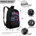 thumbnail image 5 of Binienty Graffiti Steam Train 17 Inch School Bookbag for Teens Multiple Front Storage Pockets Side Mesh Holders Large Capacity School Backpack Travel Daypack Rucksack for Students, 5 of 6