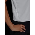 thumbnail image 5 of BALEAF Women's Workout Tops Athletic Shirts Cropped Short Sleeve Split Back Running Gym Quick Dry Sun Protection UPF 50+ White M, 5 of 7