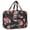 Black Flower, variant on Floral Quilted Travel Duffel Bags for Christmas Gift, Holiday Tote Bag for Women Trolley Sleeve Airlines Approved Personal Item Bag Weekender, Black