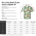 thumbnail image 3 of KLL Men's Hawaiian Shirt Short Sleeve Button Down Beach Shirts-Meadow Plants And Butterflies, 3 of 5