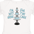 thumbnail image 4 of Inktastic I'm Just Here for the Cake Funny Wedding Boys or Girls Long Sleeve Baby Bodysuit, 4 of 5
