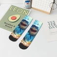 thumbnail image 5 of Salouo Colorful Underwater Shark Pattern Unisex Middle Tube Socks,Middle-Finger Knee High Socks Over The Calf Tube Stocking Crew Stockings for Women and Men Tube Socks, 5 of 8