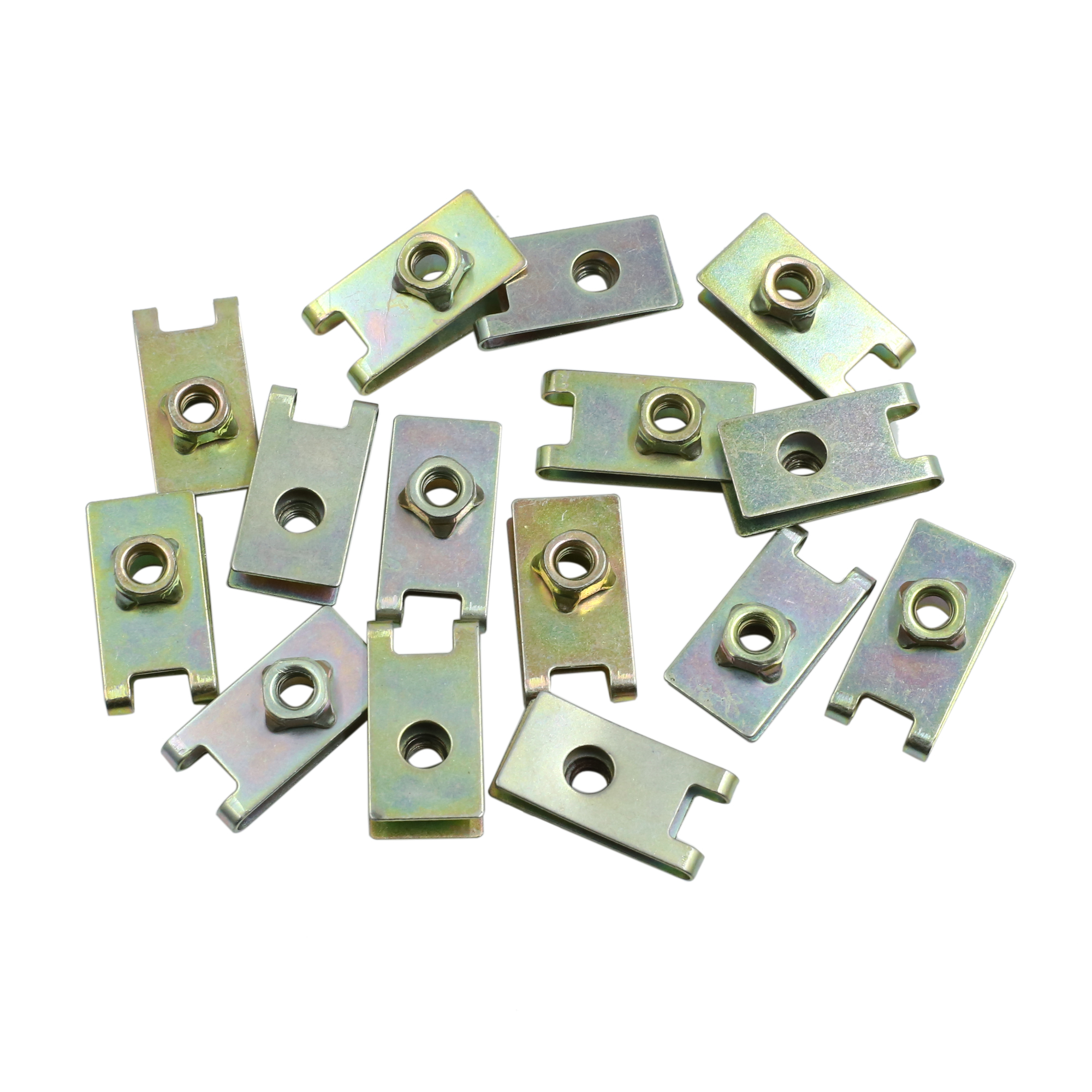 15pcs 34x17.2mm Spring Metal Car Door Panel Screw UType Clip Fasteners