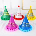 thumbnail image 2 of Decoración de fiesta de cumpleaños para niños y adultos, sombrero de Bola de Pelo, suministros de vestido de cumpleaños, venta al por mayor, 2 of 4