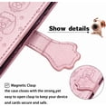 thumbnail image 4 of case for Samsung Galaxy A72 5G Cartoon Girl Wallet Case,Cat Dog Style Flip Phone Cover with Card Holder Wrist Strap & Screen Protector Kickstand PU Leather Cases for Samsung Galaxy A72 4G MG Rose Gold, 4 of 16
