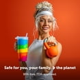 thumbnail image 4 of Silipint 32oz Silicone Tumbler with Handle, Flip Lid and Straw – BPA-Free, Non-Toxic, Unbreakable, Freezer, Microwave, Dishwasher Safe Tumbler Perfect for Tea, Cold Water, Smoothies (Prism), 4 of 7