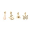 Lonna Lilly Gold-Tone 4-PC. Set Crystal Stone Garden-Motif Charms ? Multi: Gold-Tone