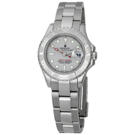 Pre-owned Rolex Yachtmaster Grey Dial Bracelet Ladies Watch
