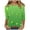 Green 16, variant on LIaqionyy St. Patricks Day Tops for Women Trendy Casual Round Neck 3/4 Sleeve Loose Pullover Shamrock T-Shirt