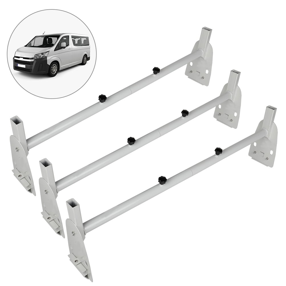 ECCPP Adjustable Van Ladder Rack Hightop 3 Bars Roof Rack fit for Chevy
