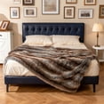 thumbnail image 5 of Brown Taupe Faux Fur Throw Blanket 60x80 In Heavy Weight Plush Faux Fox Fur Double Sided Fleece Lined Oversized Blanket for Couch Sofa Bed Warm Cozy Luxury Decorative Blanket for Winter Home Decor, 5 of 10
