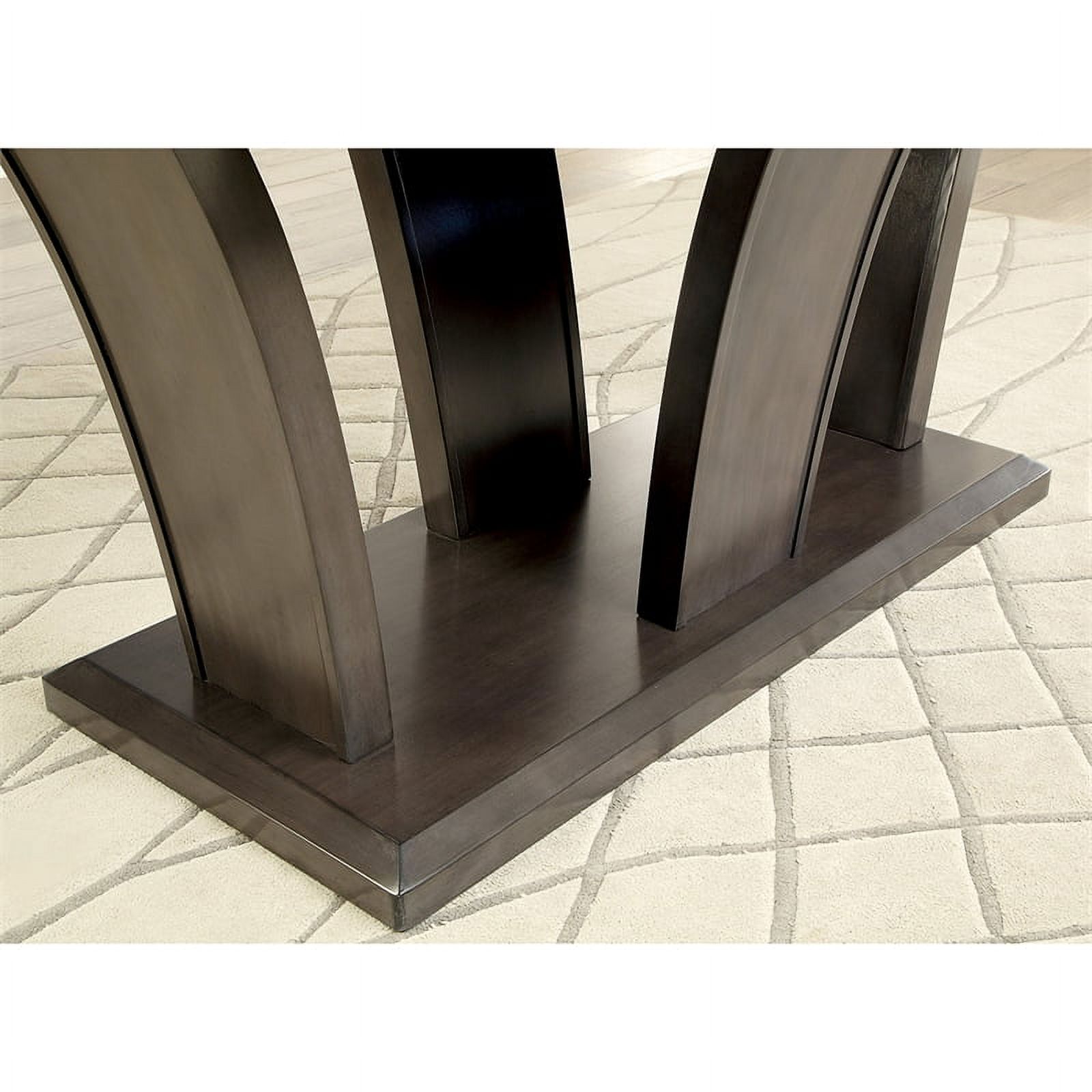 Bowery Hill Contemporary Wood Dining Table in Brown Cherry