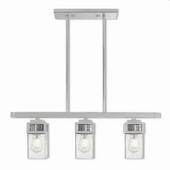 Modern Traditional Three Light Chandelier-Polished Chrome Finish Bailey Street Home 218-Bel-2513184