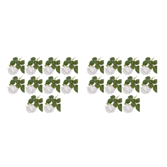 Injueey 10pack/lot flores artificiales blancas 2Conjunto