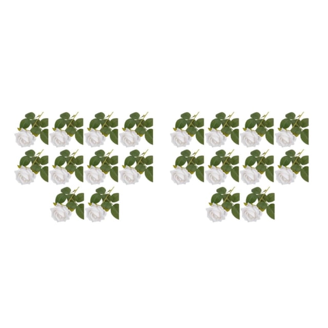 Injueey 10pack/lot flores artificiales blancas 2Conjunto