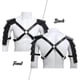 thumbnail image 4 of Men Medieval Costume Armor Cosplay Accessory Vintage Gothic Warriors Knights Shoulder Straps Adjustable PU Leather Harness, 4 of 5