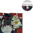 thumbnail image 5 of FREEAMG Shower Curtains Demonic Girl Curtain, Waterproof Fabric Decor Shower Curtains for Bathroom Set with 12 Hooks, 66” x 72”, 5 of 6