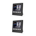 thumbnail image 4 of Advancent LCD Desktop Alarm Clock Electronic Digital Operated Calendar Home Battery Humidity Display Temperature Weather Negro 9.3*3.9*9.6 cm 2piezas Advancent CBP061538, 4 of 5