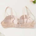 thumbnail image 4 of Ohufall Women's Bra Lightly Padded Lace Underwire Half Cup Bras Breathable Adjustable Strap Low Cut Push Up Bras, 4 of 5