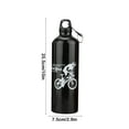 thumbnail image 3 of Fmbmuo Water Bottle Black Aluminum alloy Sports High Volume 650ml with Carry Handle, 3 of 5