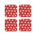 thumbnail image 2 of Kll Square Drink Coasters Set Of 4,Pu Leather Absorbent Coasters Set Decorative Coffee Cup Coasters Housewarming Gift For Home Decor-Maple Leaves, 2 of 9