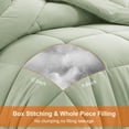 thumbnail image 2 of All Season Queen Comforter Set Soft Quilted Down Alternative Comforter+ Pillow Shams with Corner Tabs Winter Summer Warm Fluffy Machine Washable (Queen Grey), 2 of 7